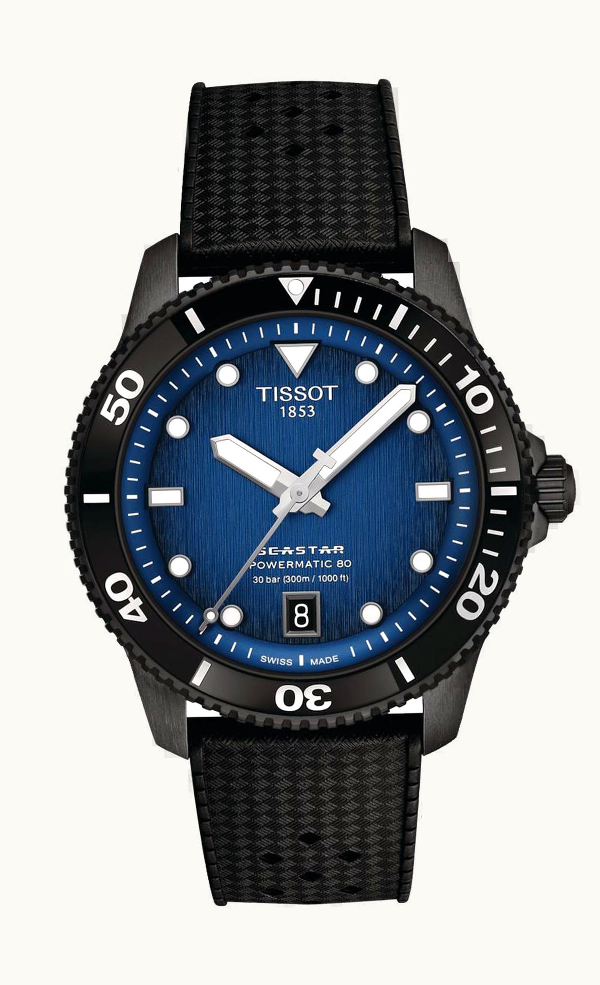 Tissot Seastar 1000 Powermatic 80 40 PVD / Blue / Rubber
