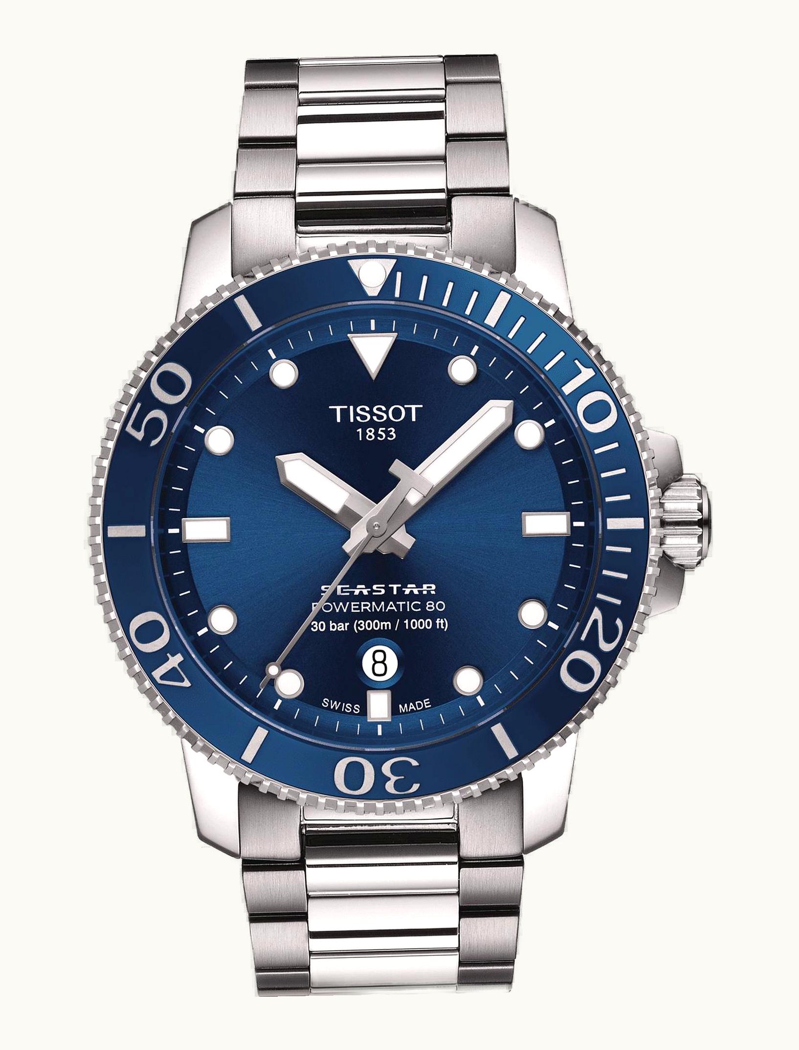 Tissot Seastar 1000 Powermatic 80 43 Stainless Steel / Blue