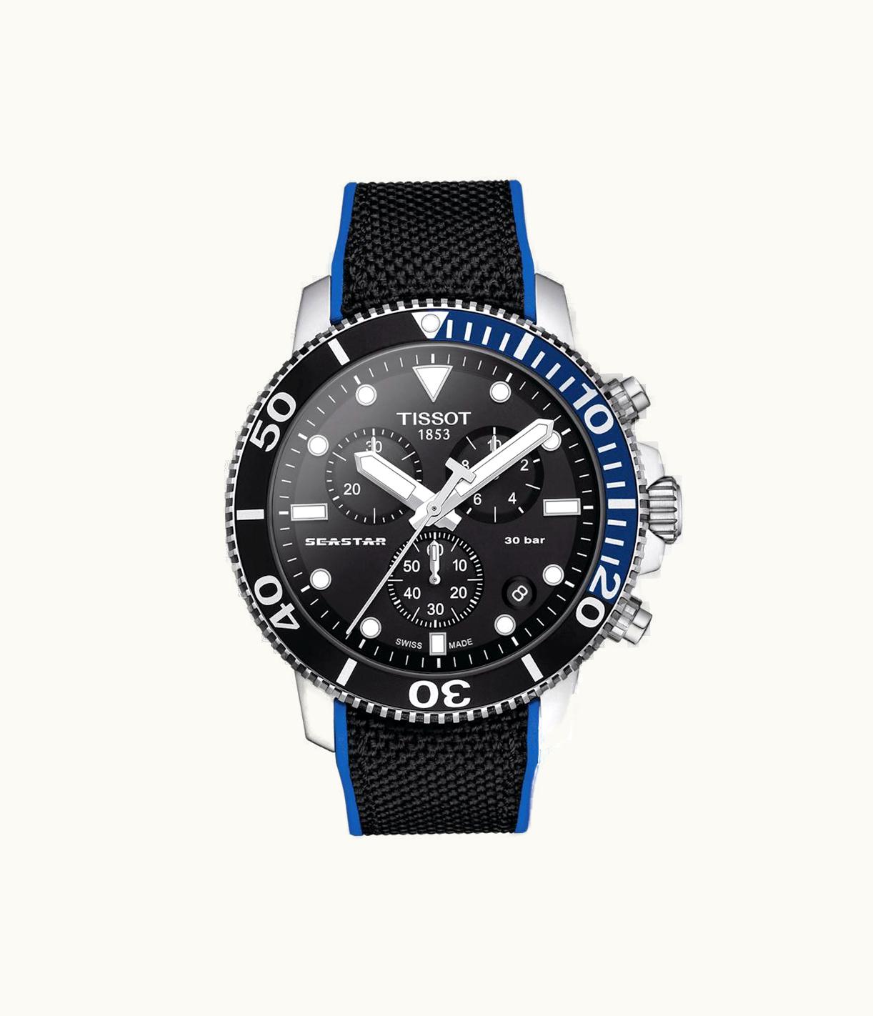 Tissot Seastar 1000 Chronograph Quartz 45.5 Stainless Steel / Black / Rubber