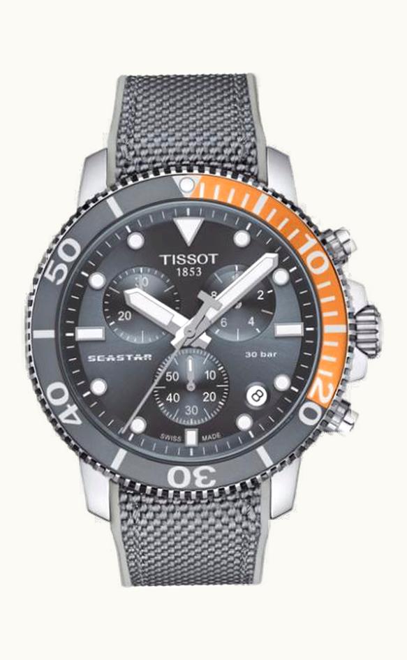 Tissot Seastar 1000 Chronograph Quartz 45.5 Stainless Steel / Black / Rubber