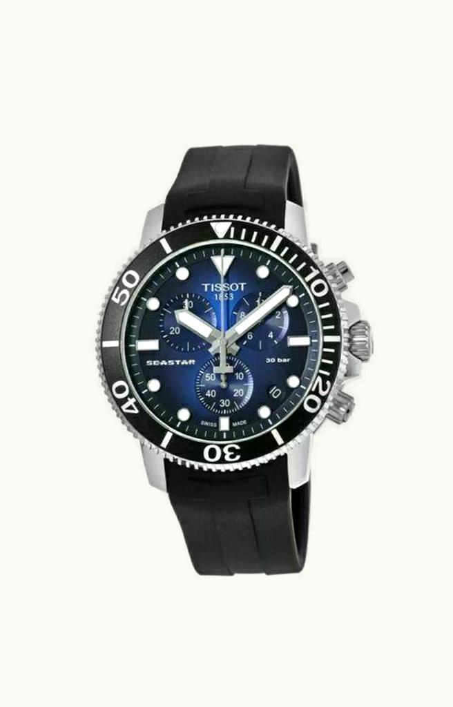 Tissot Seastar 1000 Chronograph Quartz 45.5 Stainless Steel / Gradient Blue / Rubber