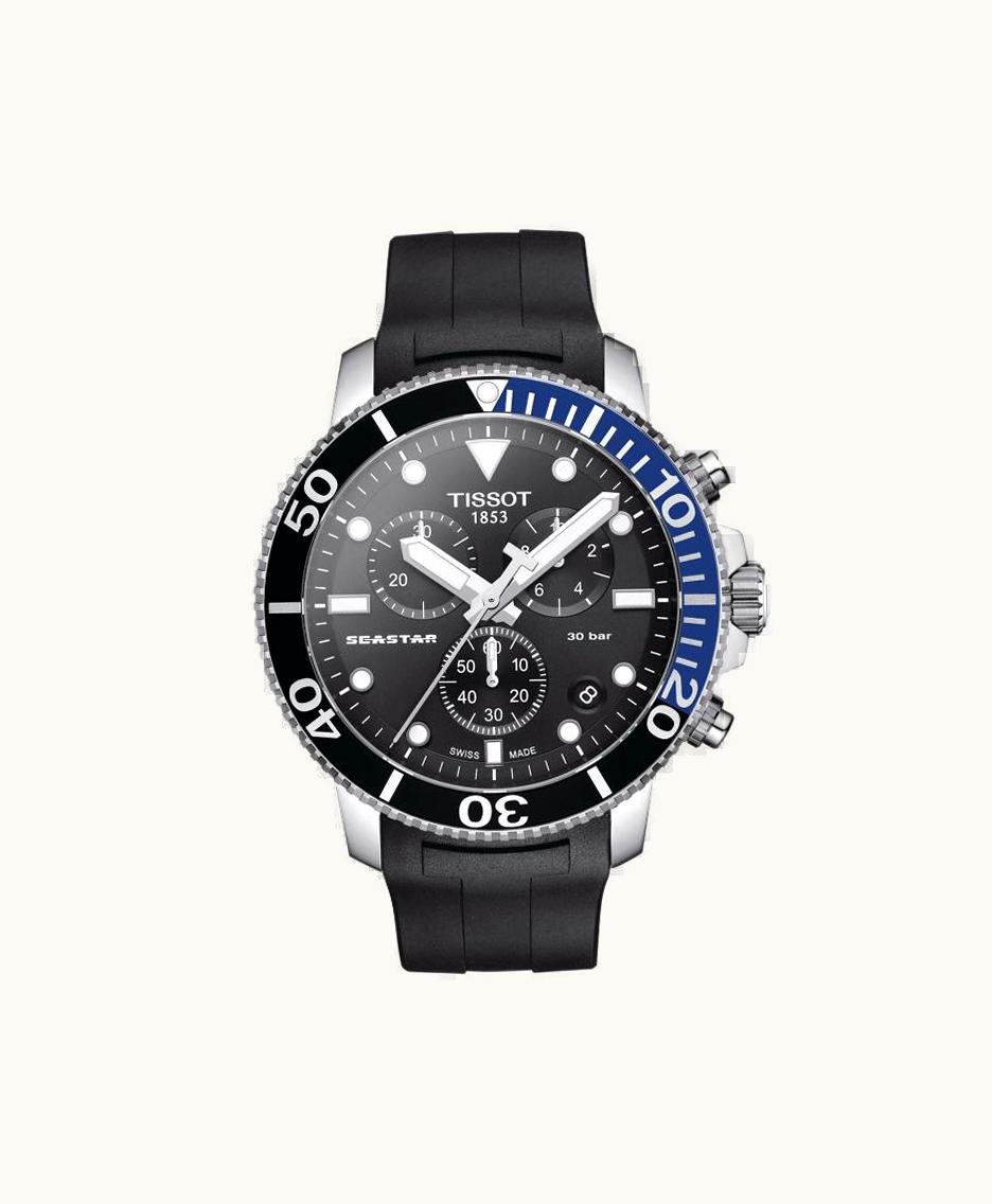 Tissot Seastar 1000 Chronograph Quartz 45.5 Stainless Steel / Black / Rubber