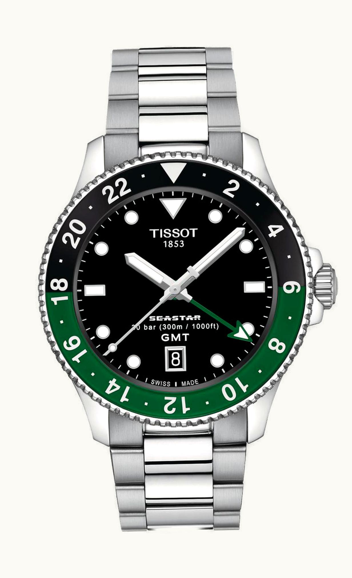 Tissot Seastar 1000 Quartz GMT 40 Stainless Steel / Black / Bracelet