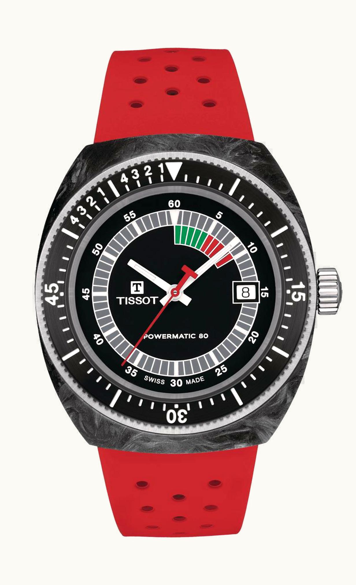Tissot Sideral Forged Carbon / Red