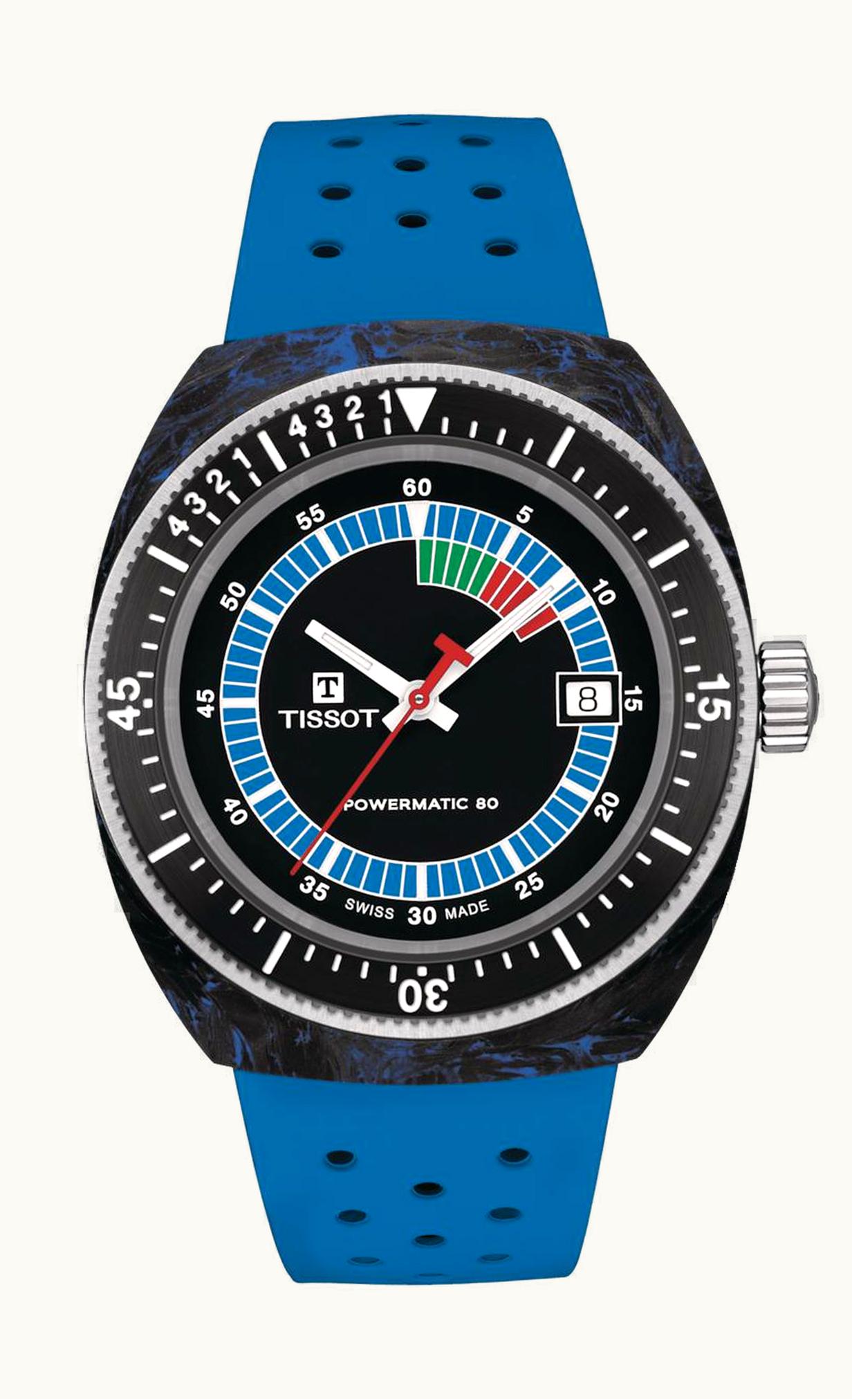 Tissot Sideral Forged Carbon / Blue