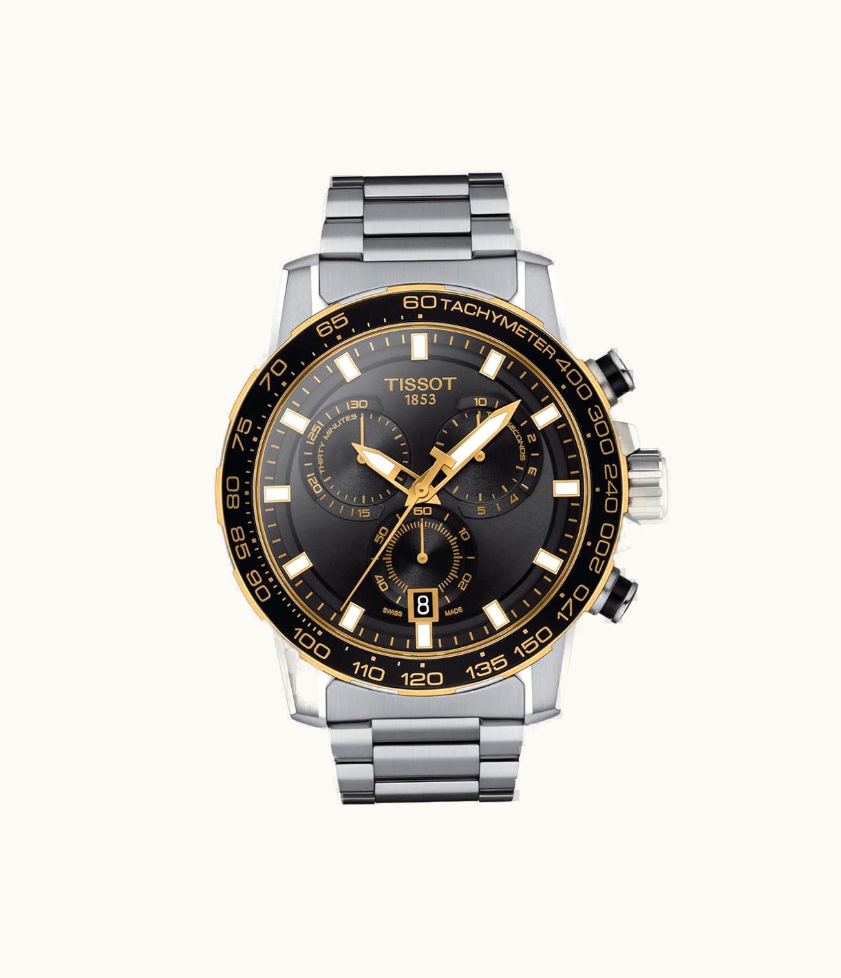 Tissot Supersport Chrono Stainless Steel - Yellow Gold / Black / Bracelet