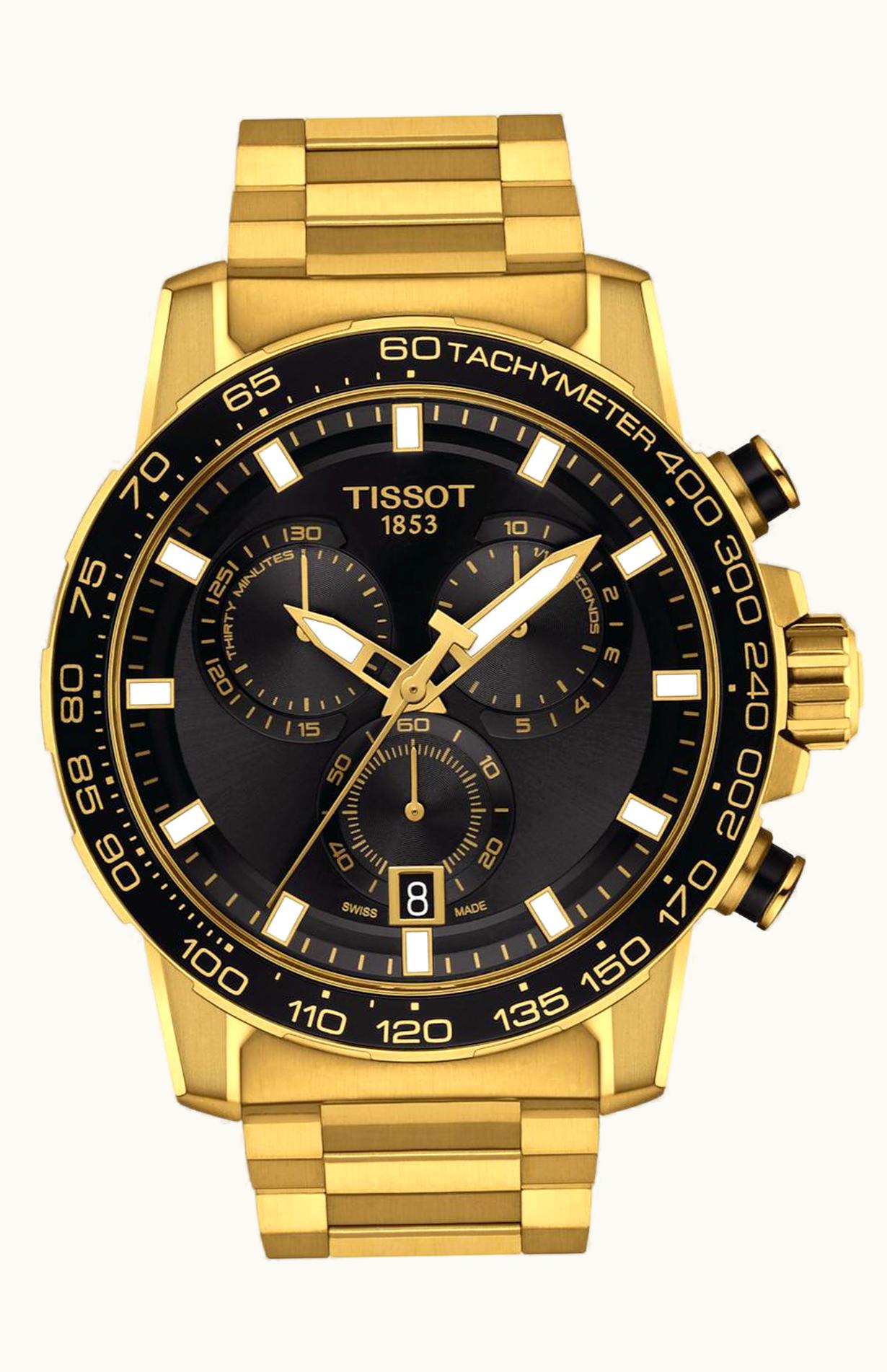 Tissot Supersport Chrono Yellow Gold / Black / Bracelet
