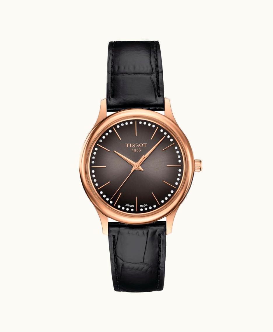 Tissot Excellence Lady Rose Gold / Brown
