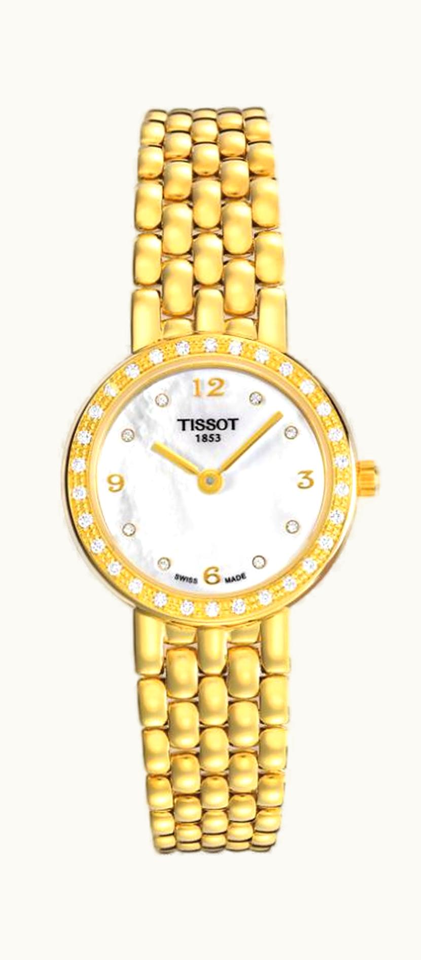 Tissot Caliente Quartz 19.3 Yellow Gold / Diamond / MOP - Diamond / Bracelet