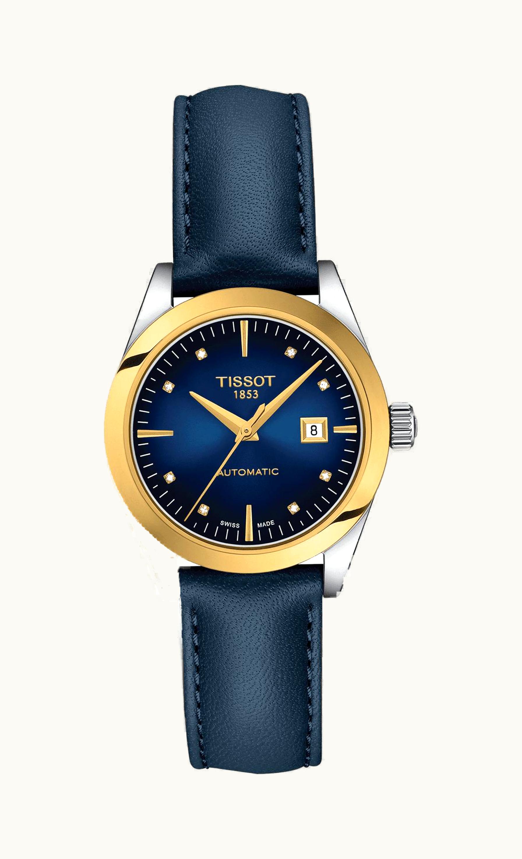 Tissot T-My Automatic Stainless Steel - Yellow Gold / Blue Gradient
