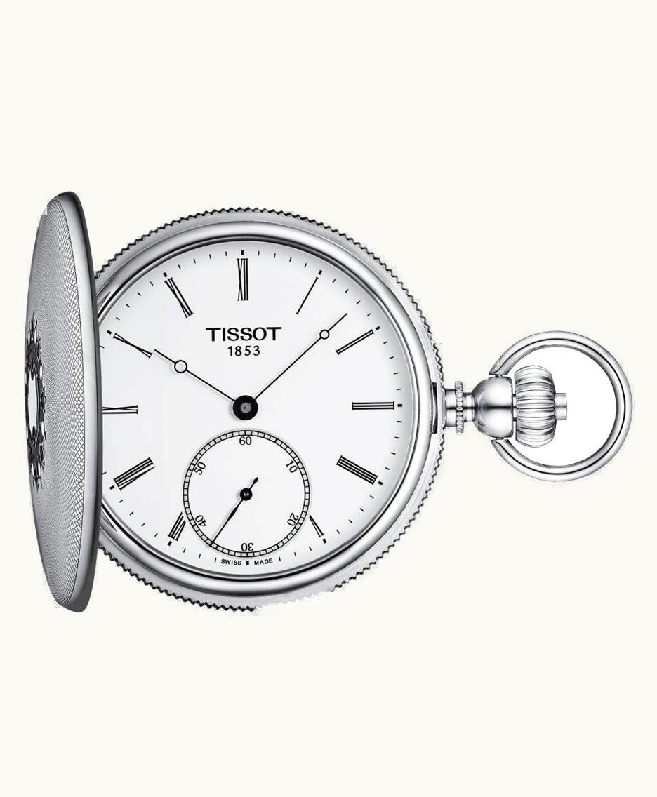 Tissot Savonnette Mechanical Stainless Steel / White - Roman