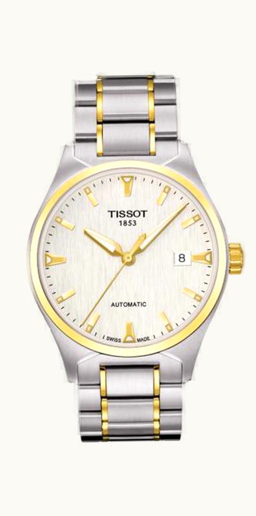 Tissot T-Tempo Automatic Stainless Steel / Yellow Gold PVD / Ivory / Bracelet