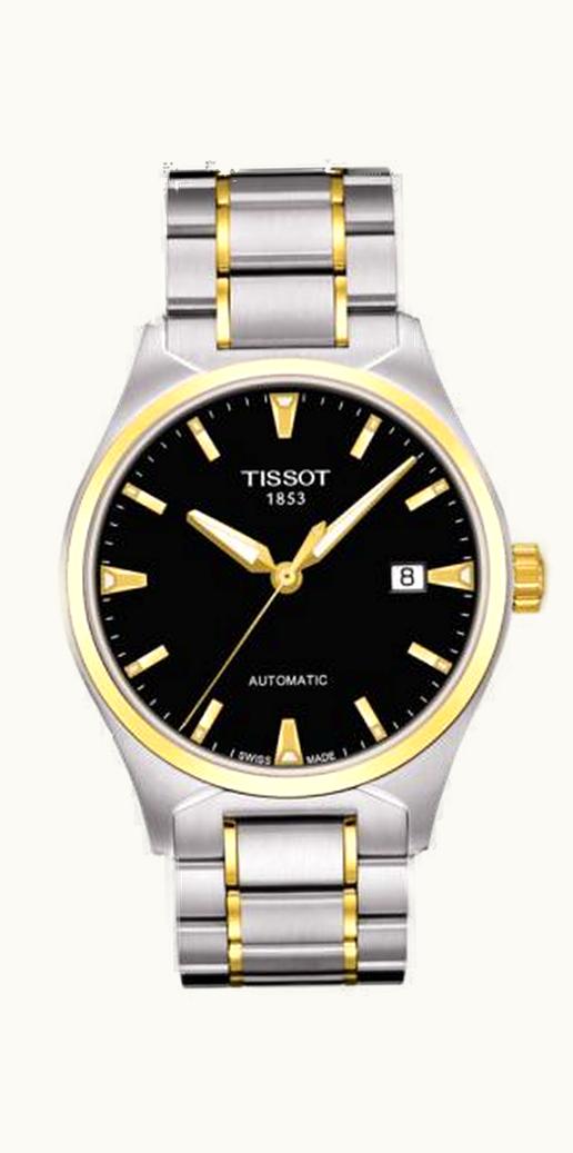 Tissot T-Tempo Automatic Stainless Steel / Yellow Gold PVD / Ivory / Bracelet