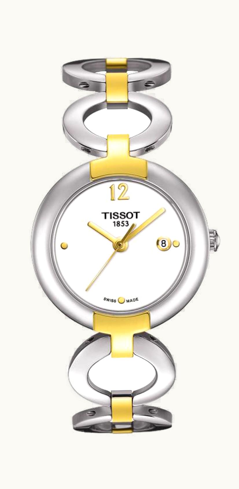Tissot Pinky Stainless Steel / PVD Gold / White / Bracelet