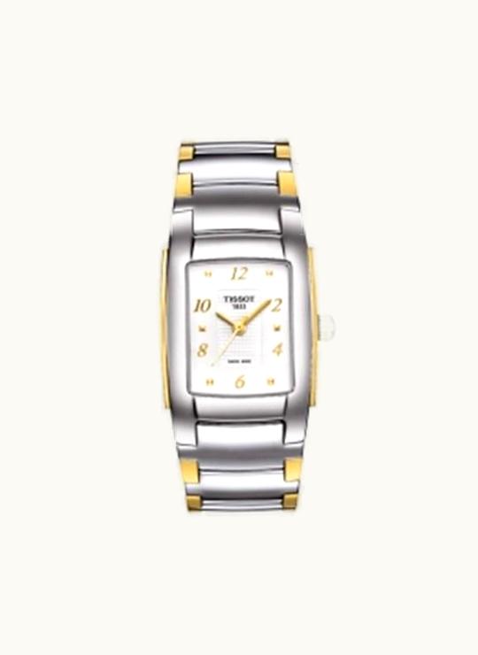 Tissot T-10 Stainless Steel / PVD Gold / White