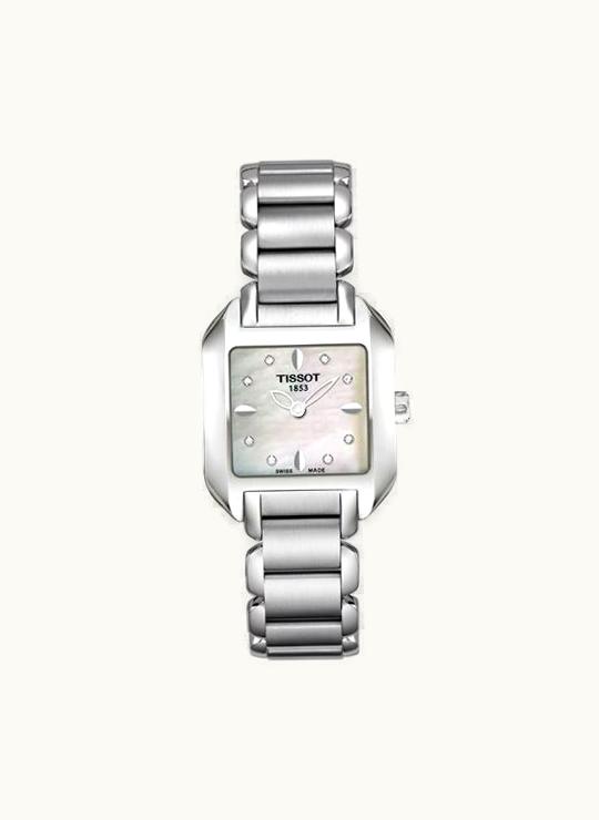 Tissot T-Wave Square Quartz 23.6 Stainless Steel / MOP / Bracelet