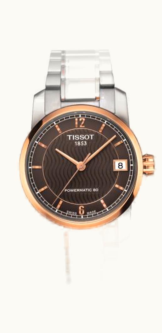 Tissot Powermatic 80 Lady Titanium / PVD Gold / Brown