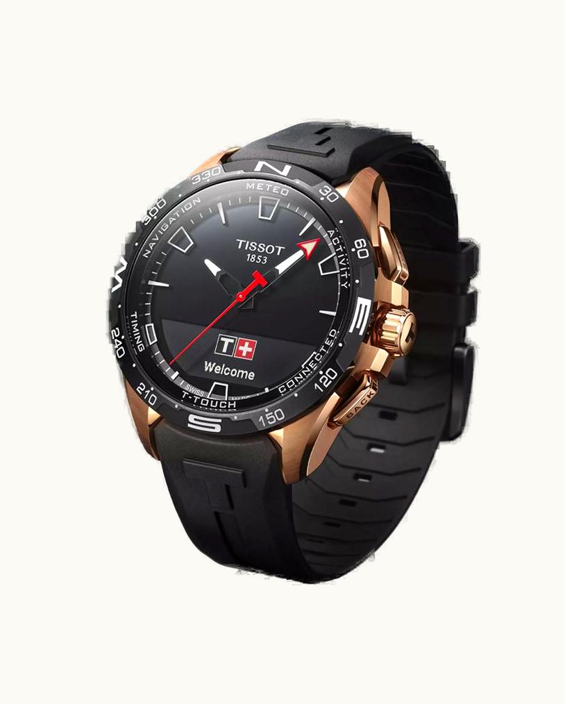 Tissot T-Touch Connect Solar Rose Gold - Ceramic / Black / Rubber
