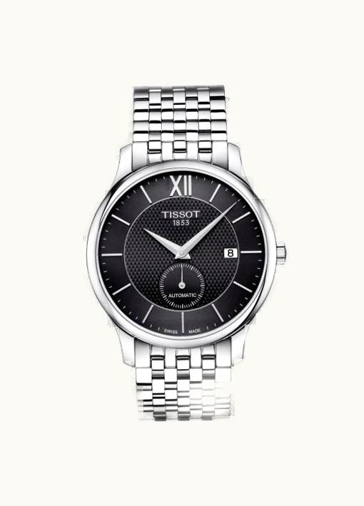 Tissot Tradition Automatic Small Second Stainless Steel / Black / Bracelet