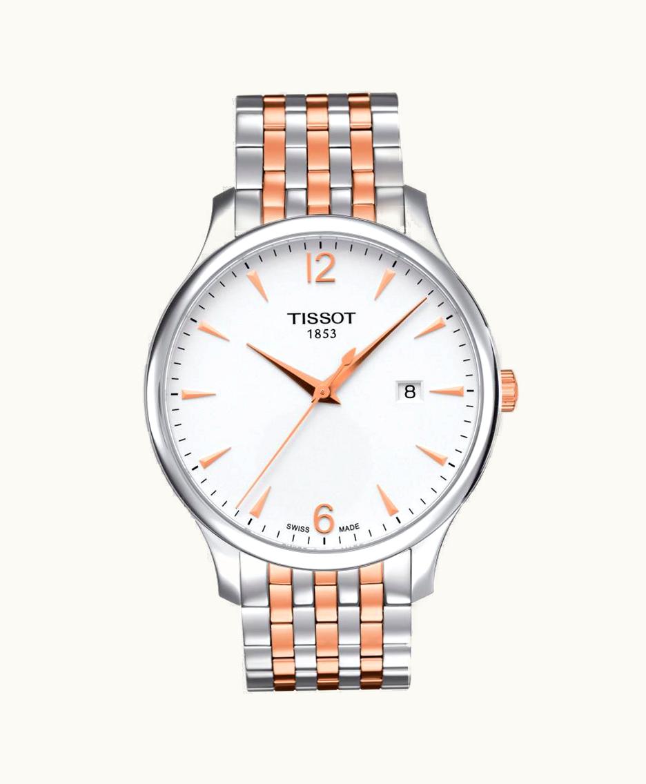 Tissot Tradition Stainless Steel - Rose Gold / Silver