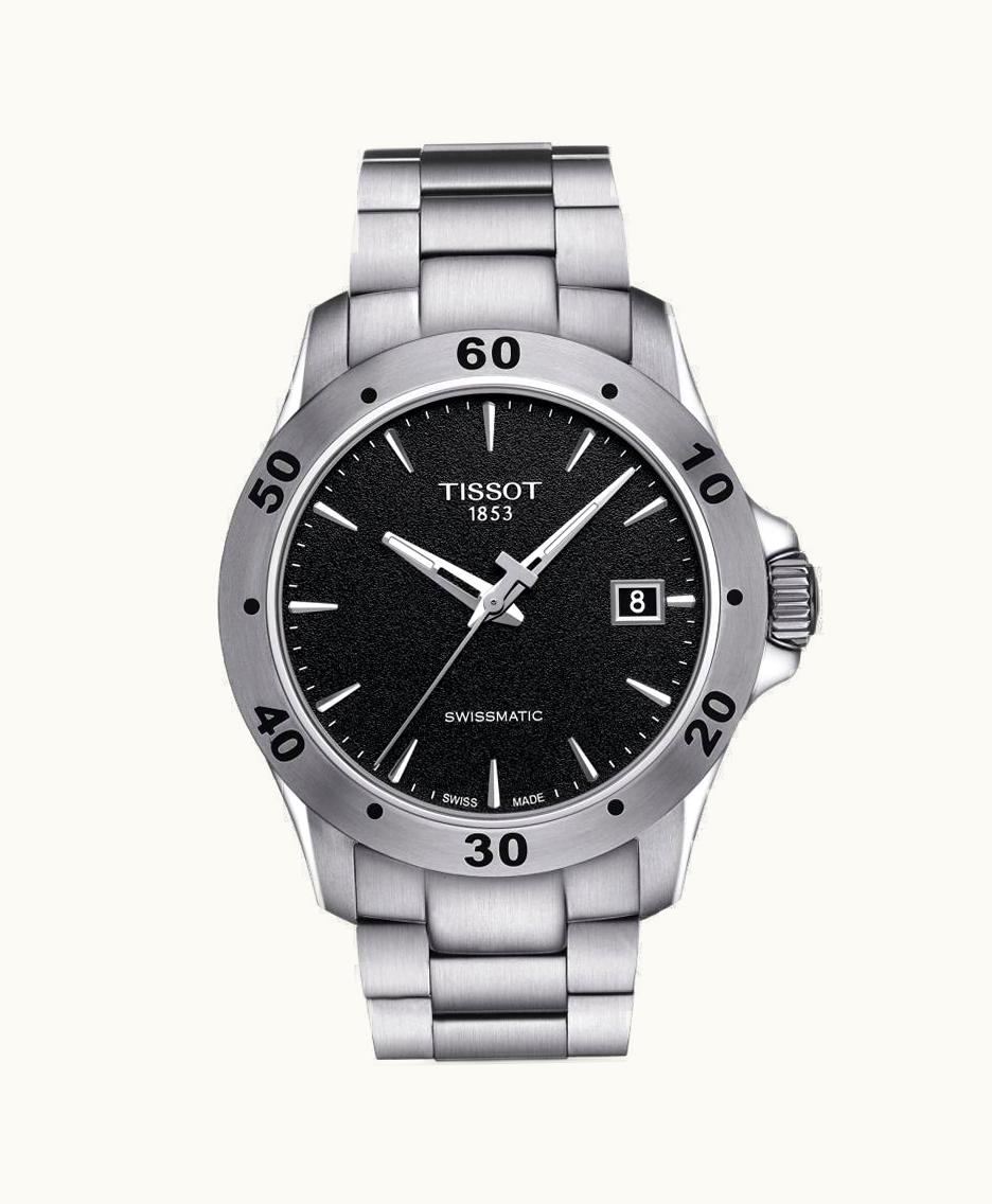 Tissot V8 Swissmatic 42.5 Stainless Steel / Black / Bracelet