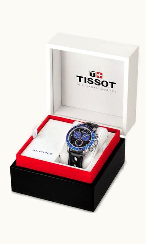 Tissot V8 Quartz Chronograph Stainless Steel / Carbon / Strap / Alpine