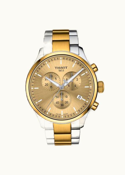 Tissot Chrono XL Classic Stainless Steel - Yellow Gold / Champagne / Bracelet T116.617.22.021.00
(aka: T1166172202100)