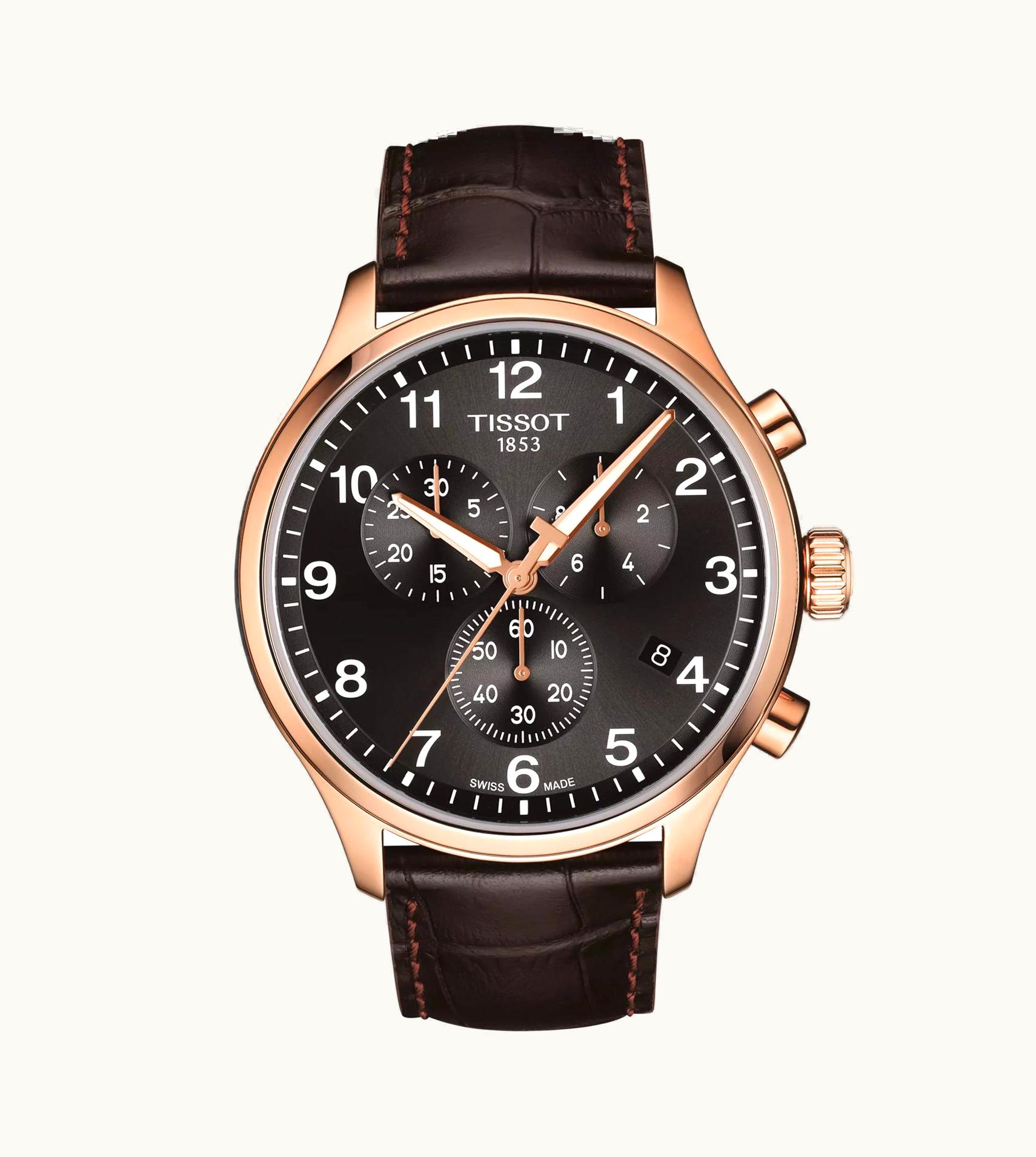 Tissot Chrono XL Classic Rose Gold PVD / Black / Strap T116.617.36.057.01
(aka: T1166173605701)