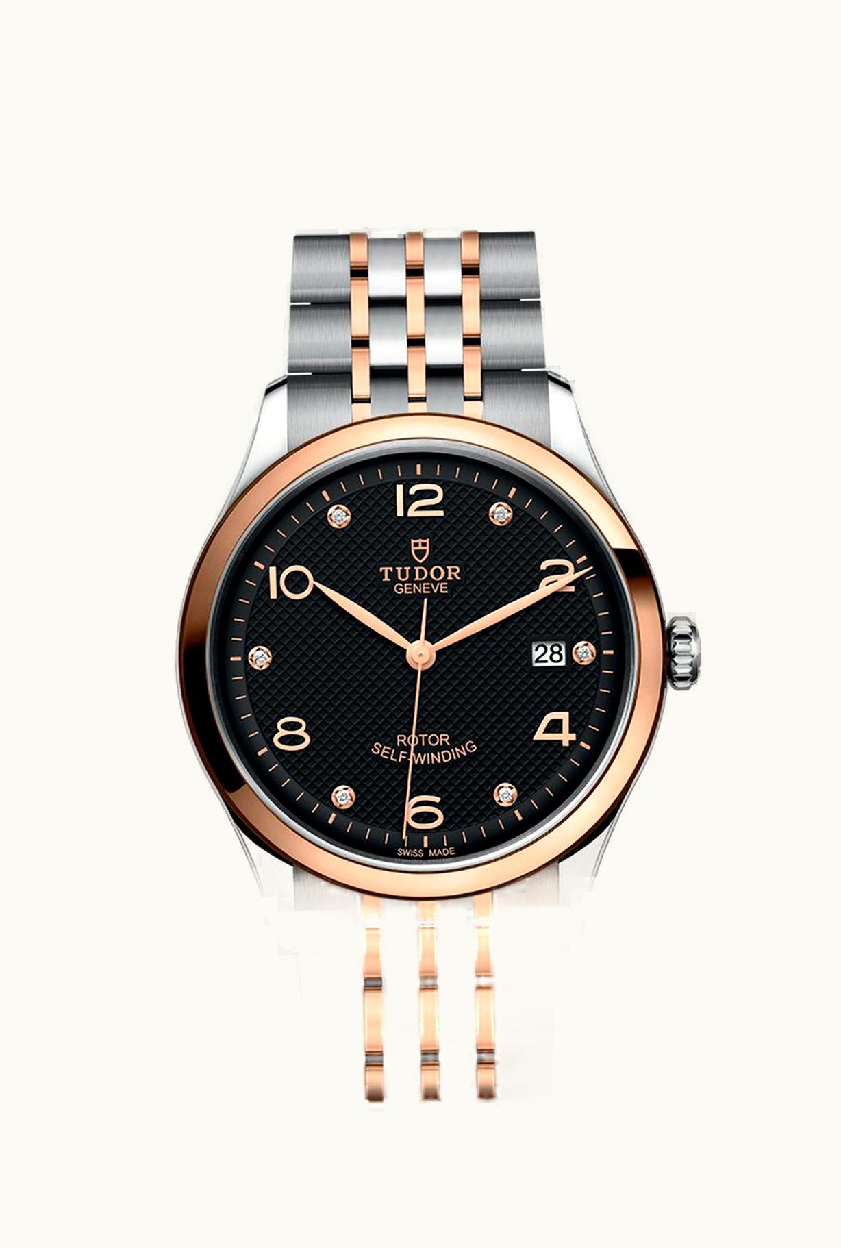 Tudor 1926 39 Stainless Steel / Rose Gold / Black - Diamond