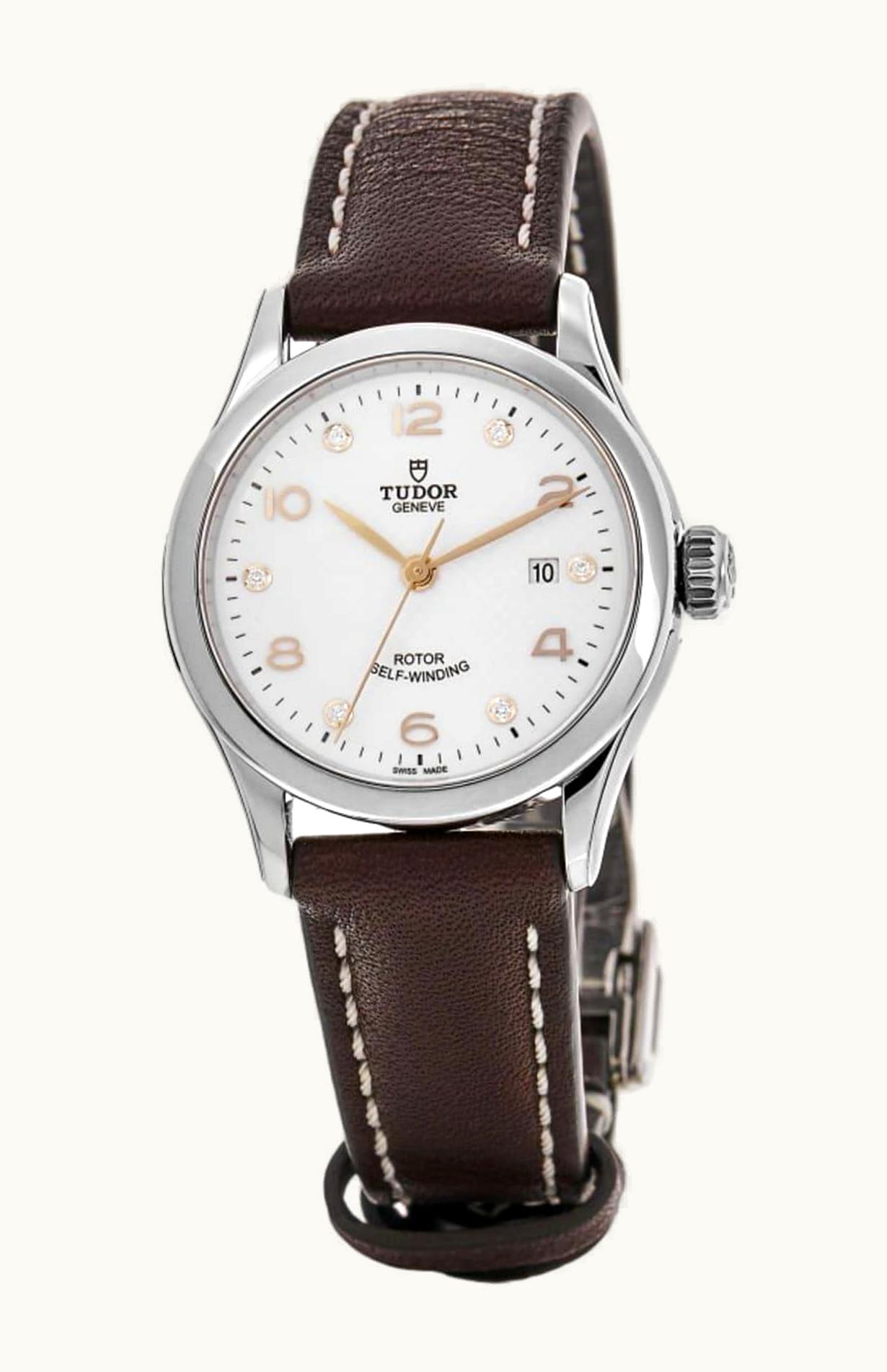 Tudor 1926 28 Stainless Steel / White - Diamond / Strap