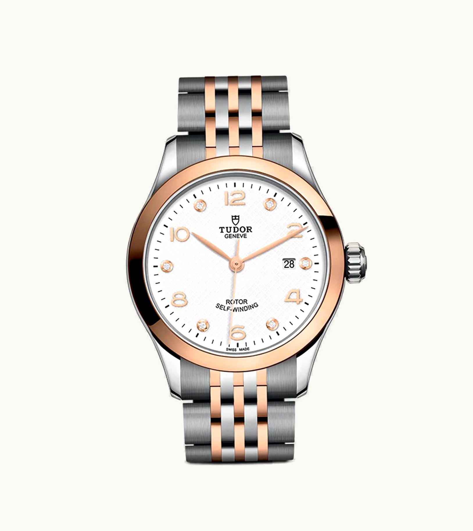 Tudor 1926 28 Stainless Steel / Rose Gold / White - Diamond