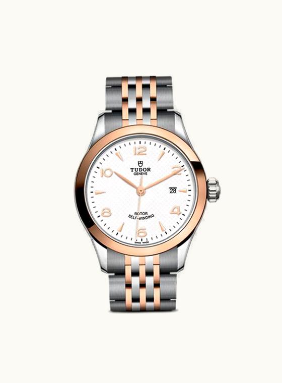 Tudor 1926 28 Stainless Steel / Rose Gold / White / Strap