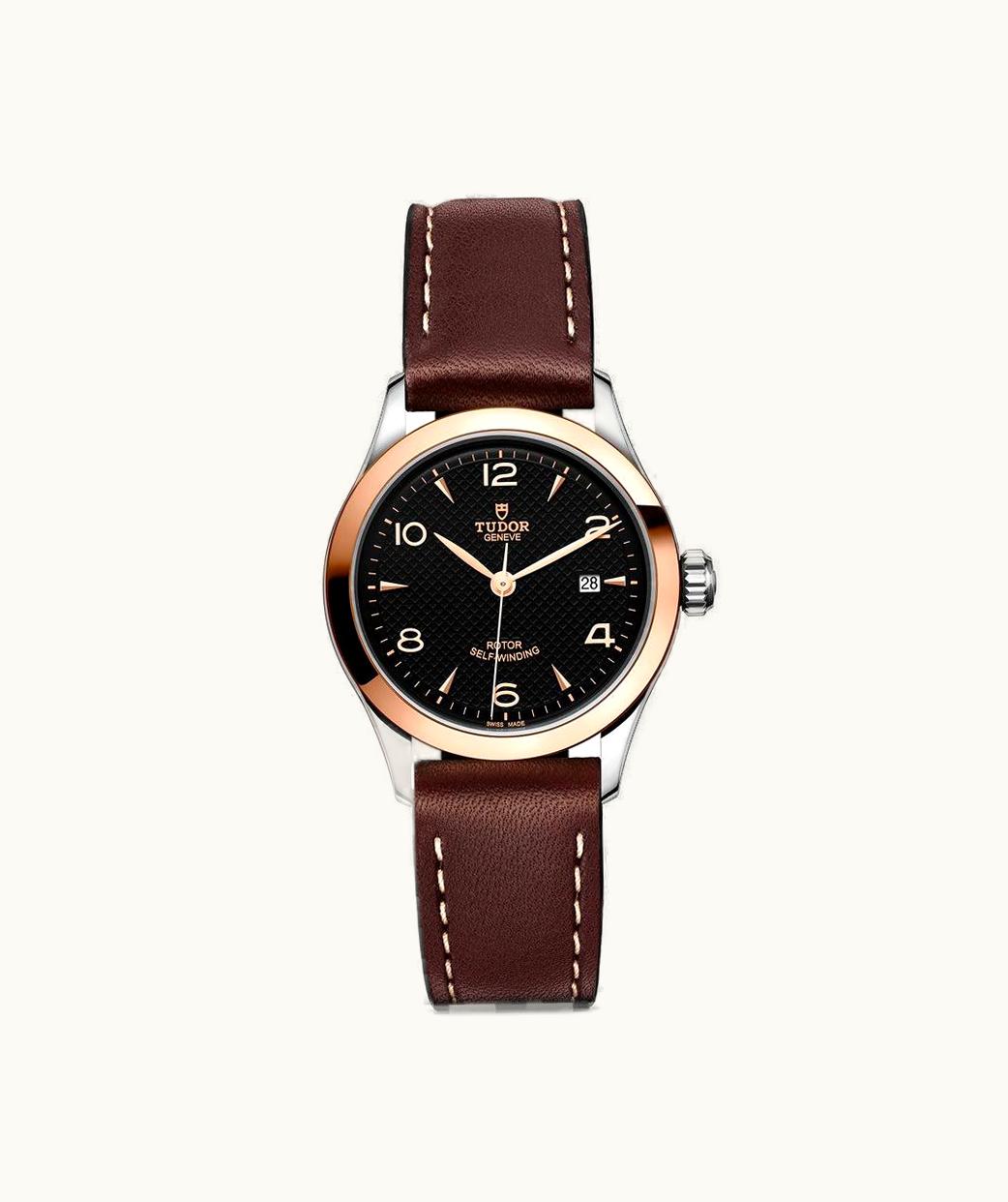 Tudor 1926 28 Stainless Steel / Rose Gold / Black / Strap