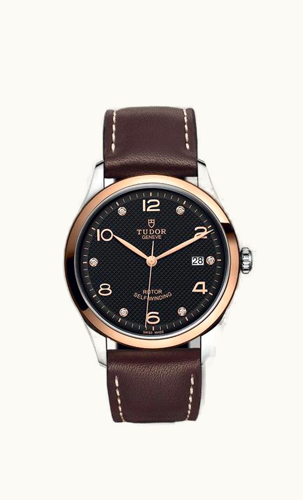 Tudor 1926 41 Stainless Steel / Black - Diamond / Strap