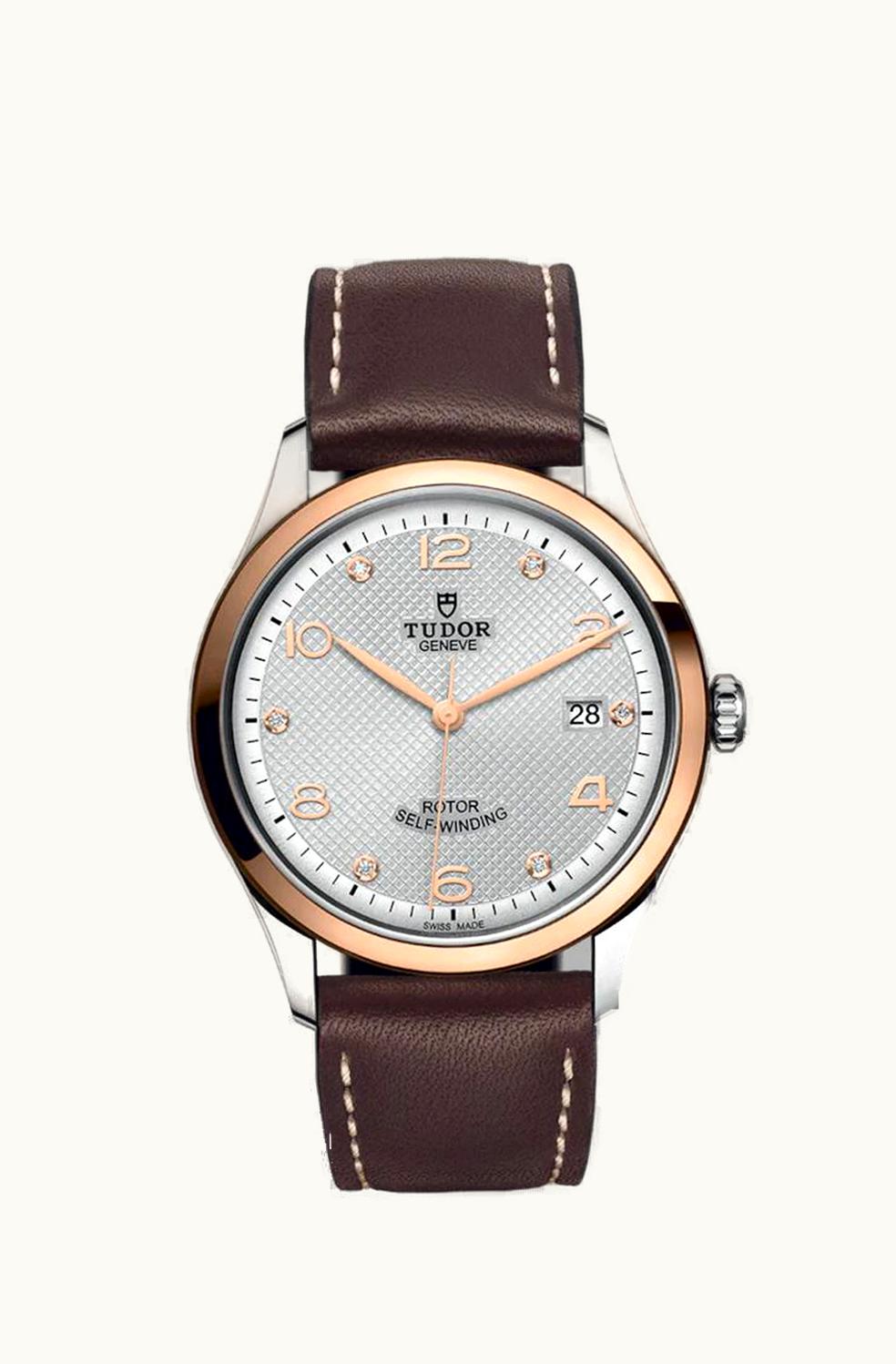 Tudor 1926 39 Stainless Steel / Rose Gold / Silver - Diamond / Strap