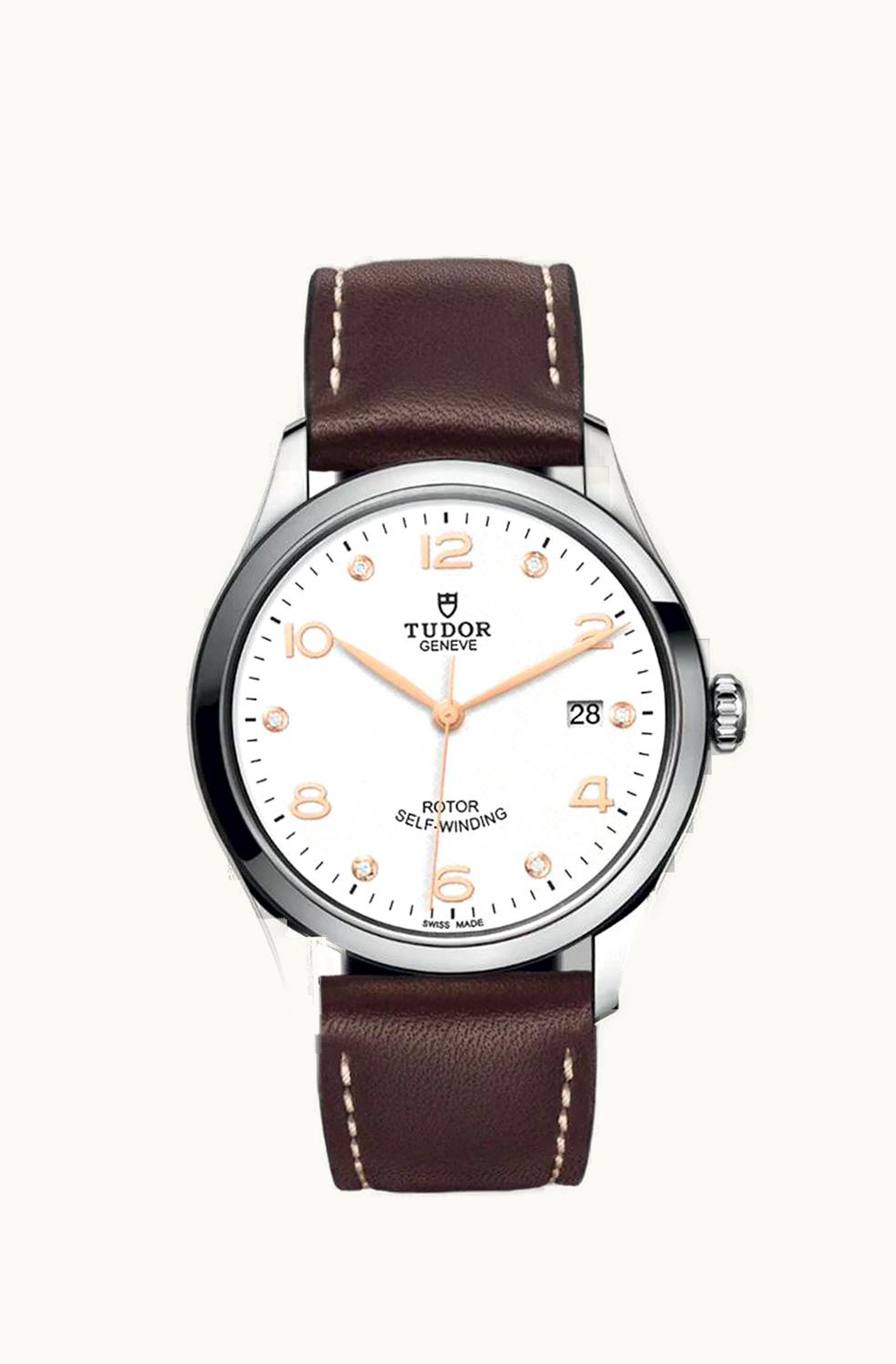 Tudor 1926 39 Stainless Steel / White - Diamond / Strap