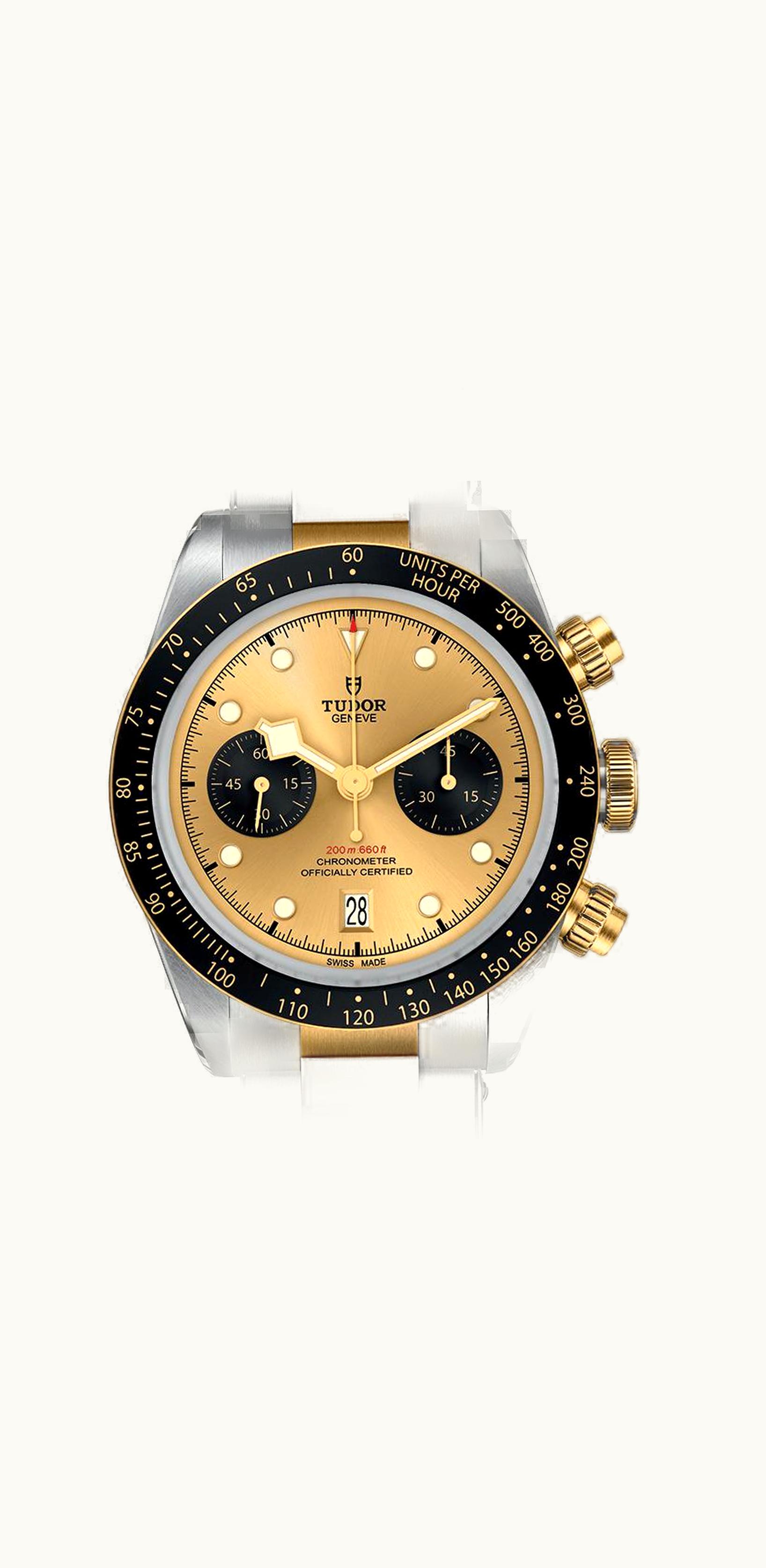 Tudor Heritage Black Bay Chronograph S&G / Champagne / Bracelet