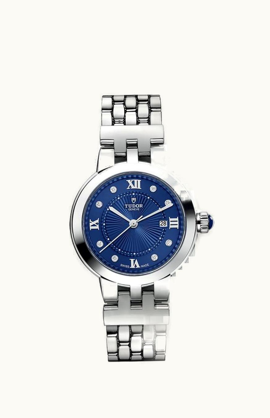Tudor Clair de Rose 30 Stainless Steel / Blue - Diamond / Bracelet