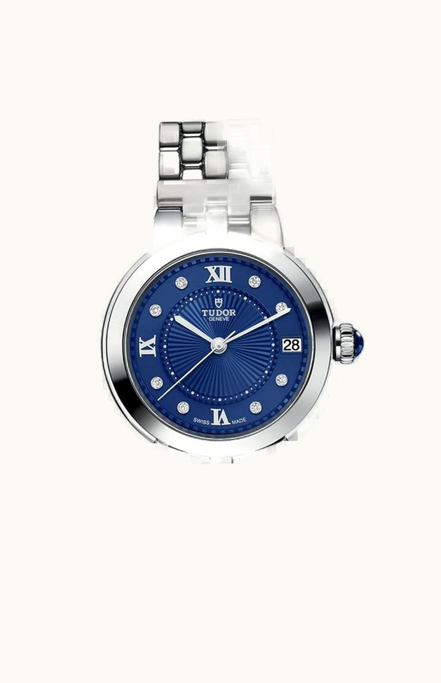 Tudor Clair de Rose 34 Stainless Steel / Blue-Diamond / Bracelet