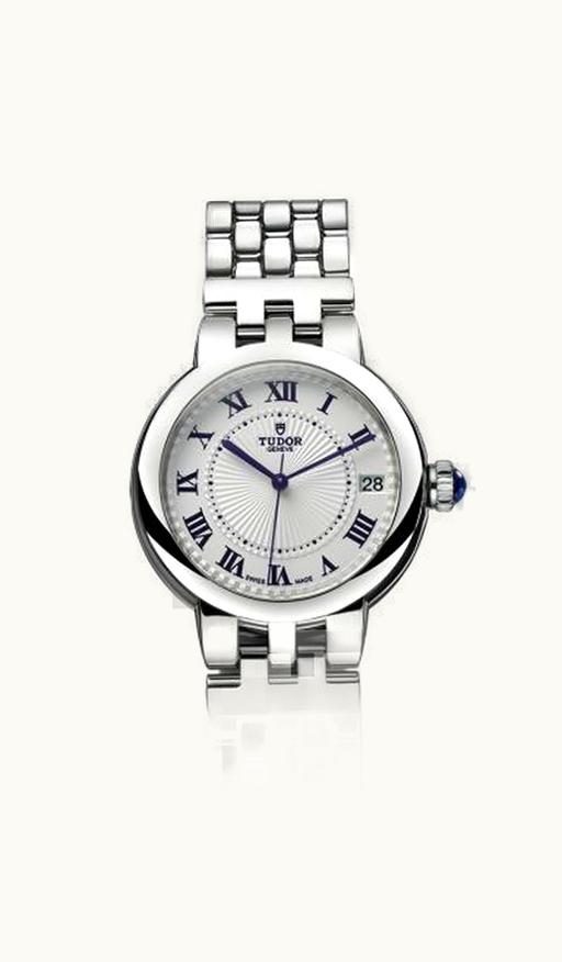 Tudor Clair de Rose 34 Stainless Steel / Silver-Roman/ Bracelet