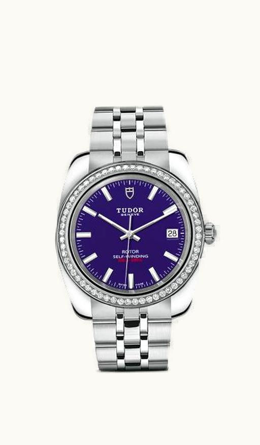 Tudor Classic 38 Stainless Steel / Diamond / Blue / Bracelet