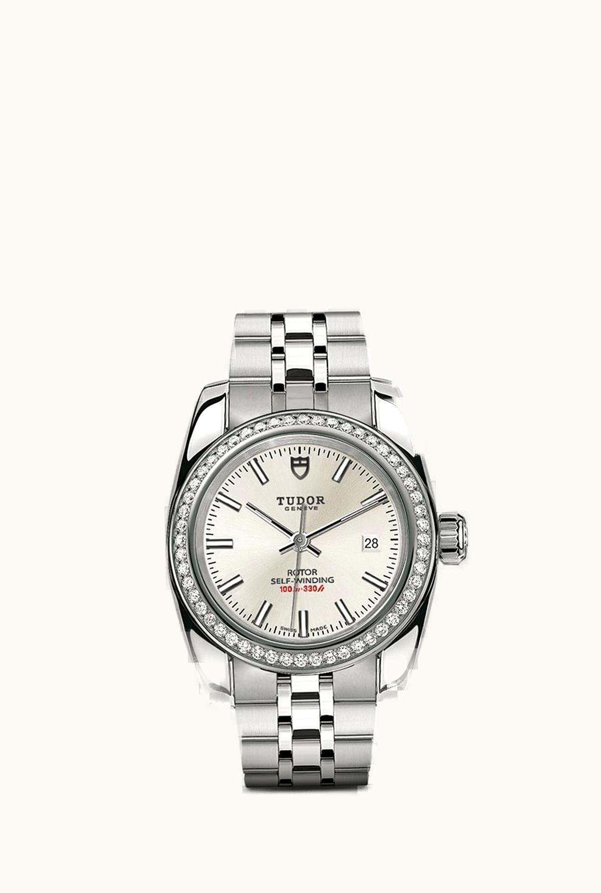 Tudor Classic 28 Stainless Steel / Diamond / Silver / Bracelet