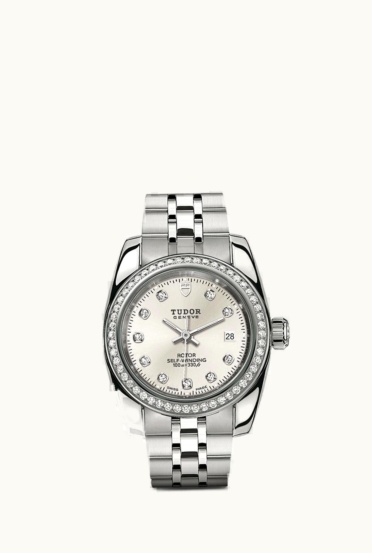 Tudor Classic 28 Stainless Steel / Diamond / Silver-Diamond / Bracelet