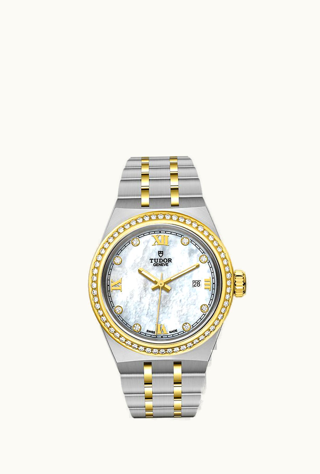 Tudor Classic 28 Stainless Steel / Yellow Gold / Diamond / White / Bracelet