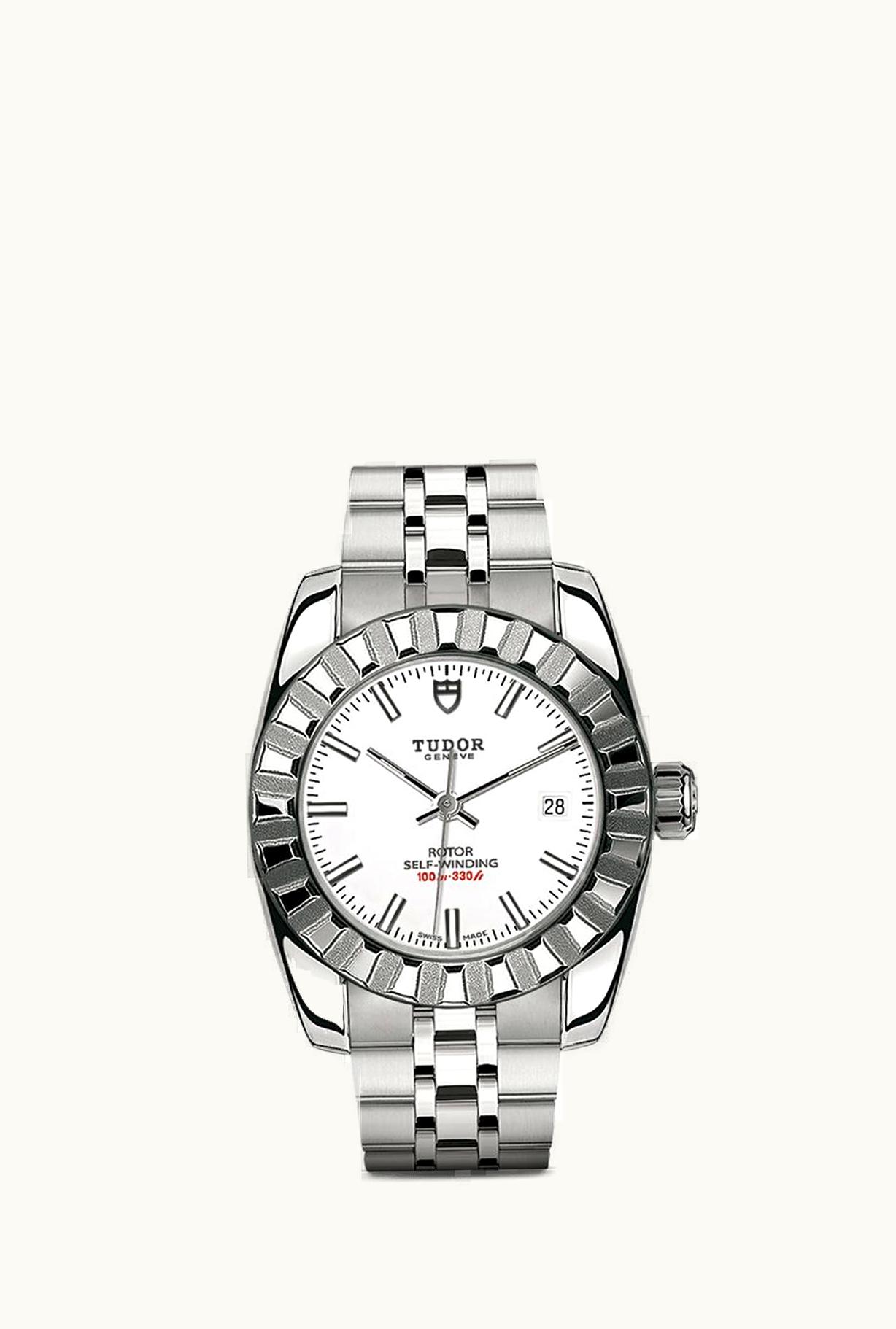 Tudor Classic 28 Stainless Steel / Fluted / White / Bracelet