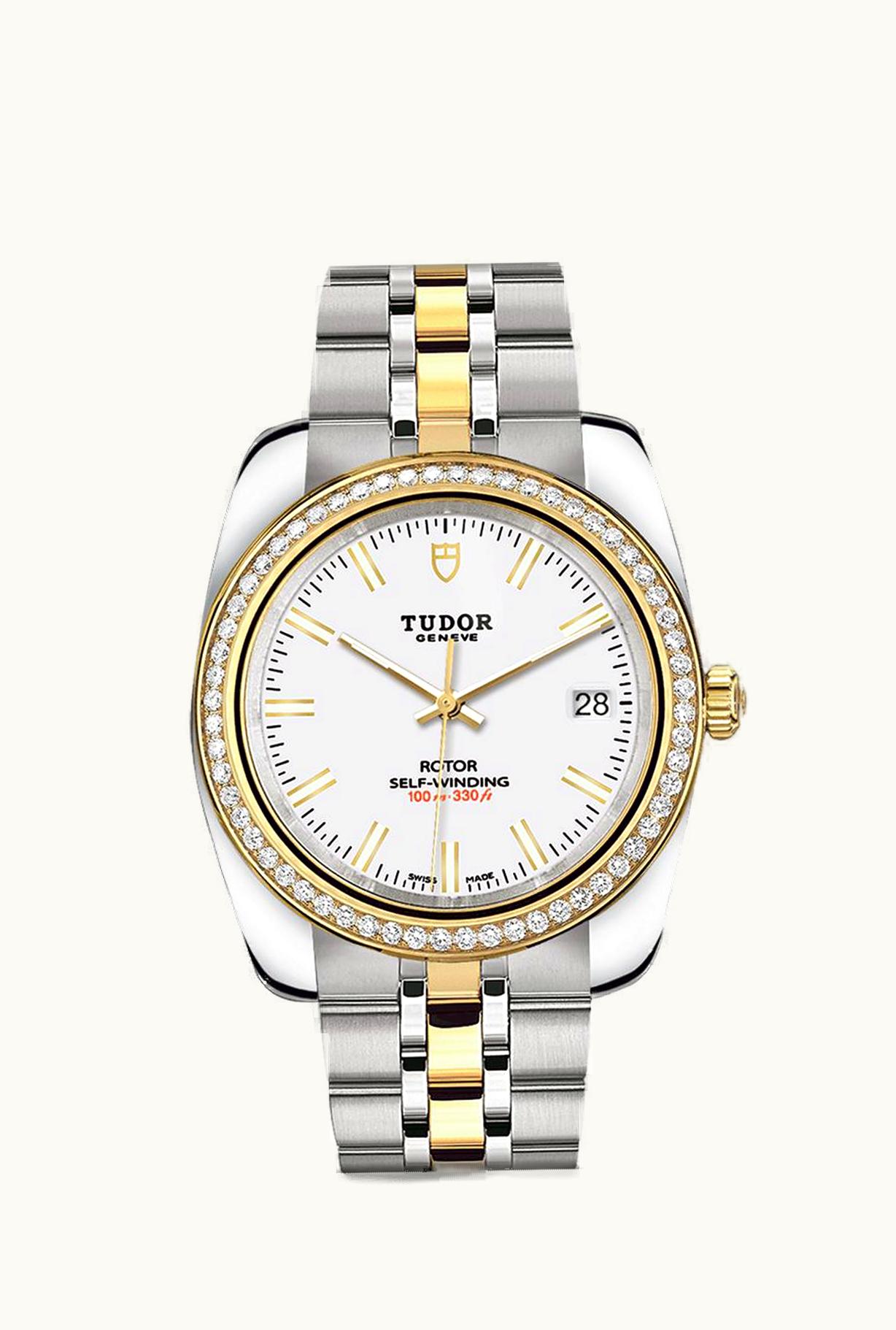 Tudor Classic 38 Stainless Steel / Yellow Gold / Diamond / White / Bracelet