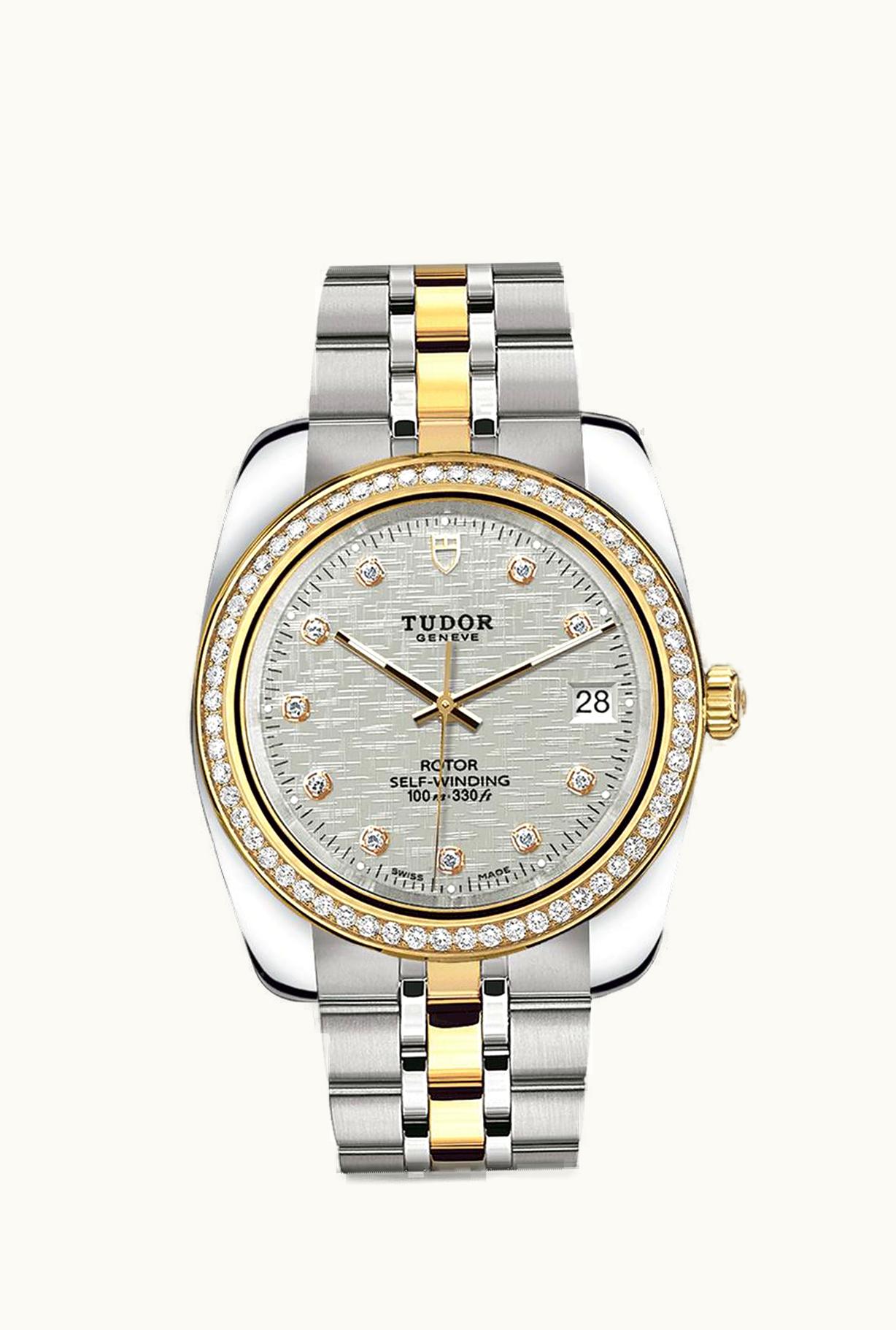 Tudor Classic 38 Stainless Steel / Yellow Gold / Diamond / Silver-Diamond / Bracelet
