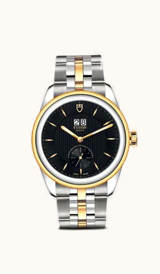 Tudor Glamour Double Date Stainless Steel / Yellow Gold / Black / Bracelet