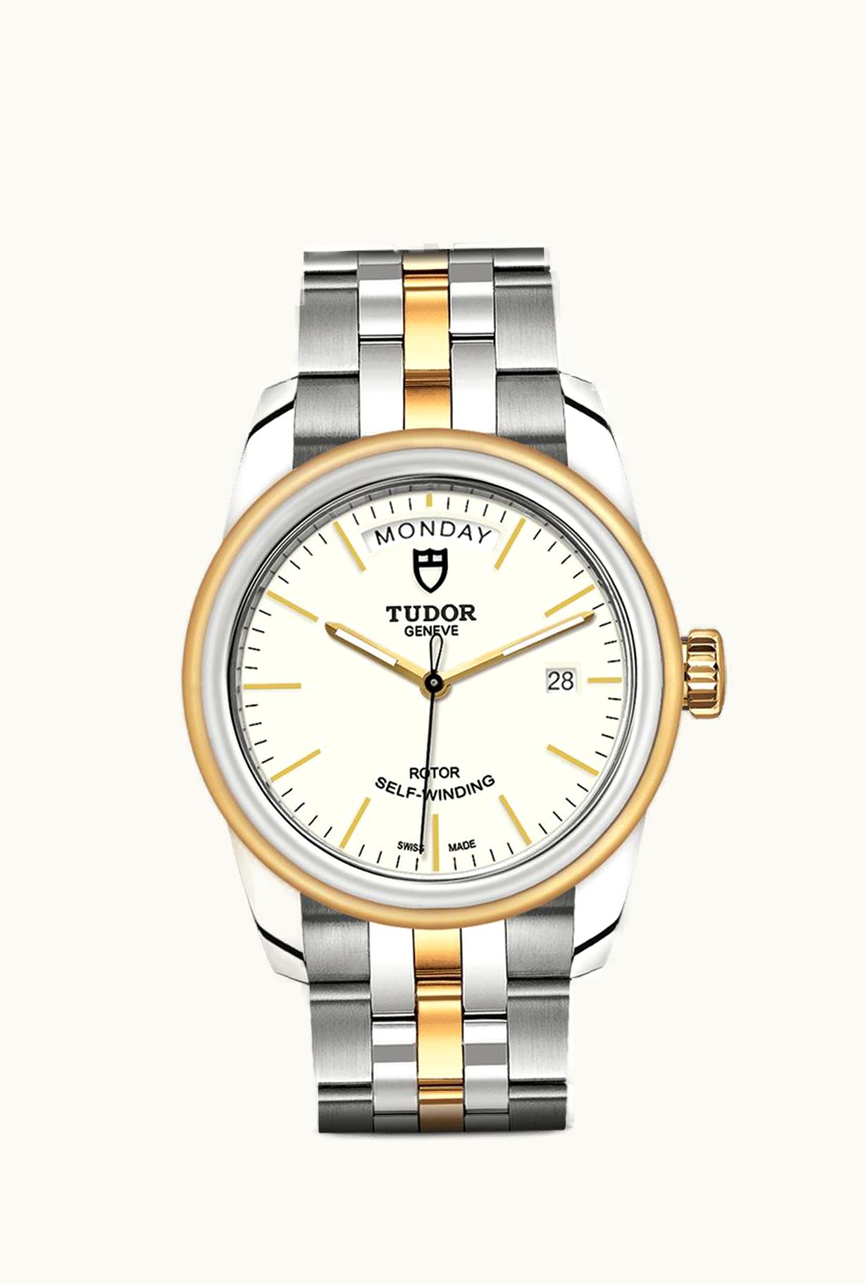 Tudor Glamour Day + Date Stainless Steel / Yellow Gold / Opaline/ Bracelet