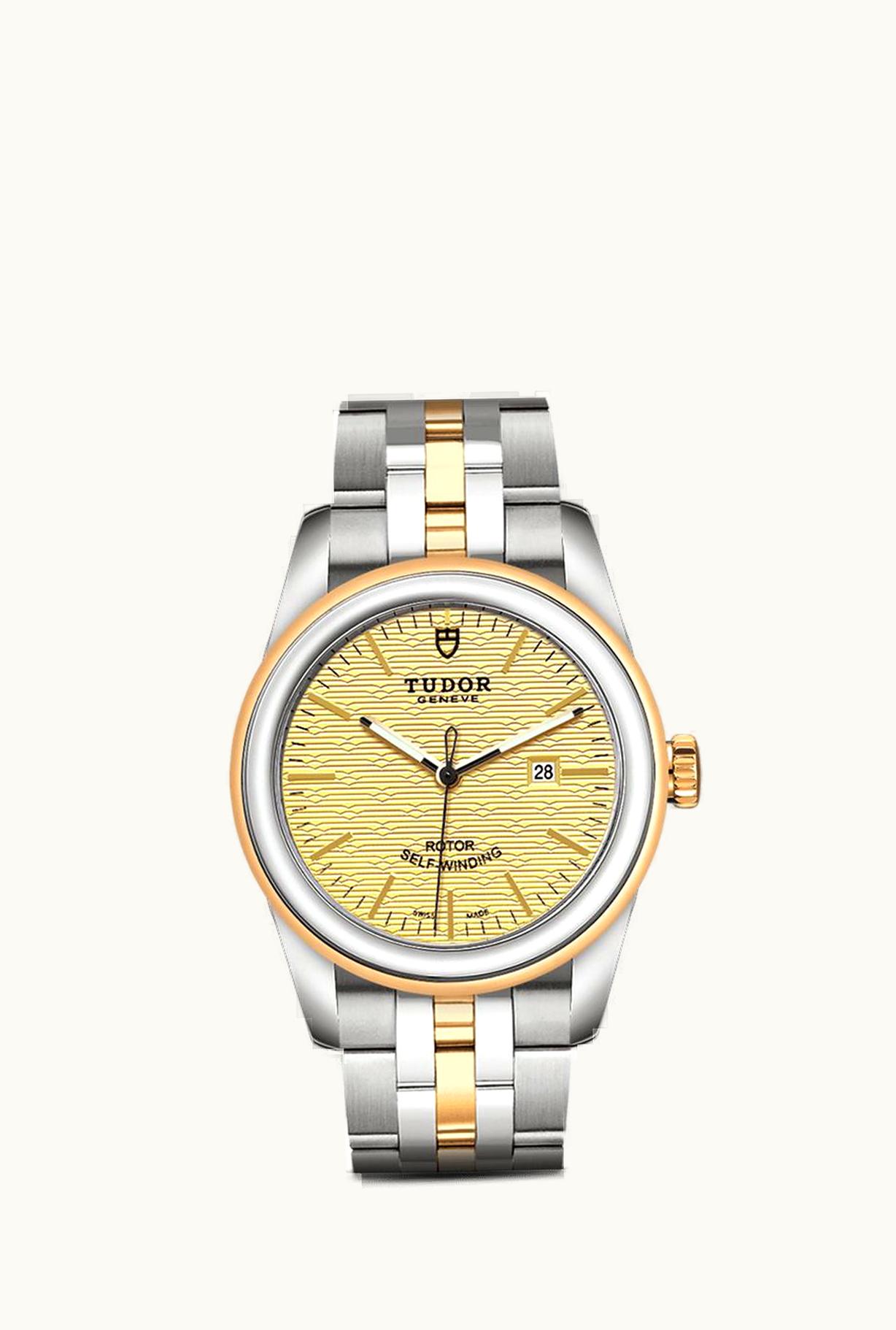 Tudor Glamour Date 31 Stainless Steel / Yellow Gold / Jacquard Champagne / Bracelet